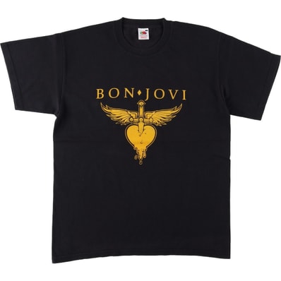 古着 フルーツオブザルーム FRUIT OF THE LOOM HEAVY COTTON BON JOVI ボンジョヴィ バンドTシャツ バンT メンズL相当/eaa618961
