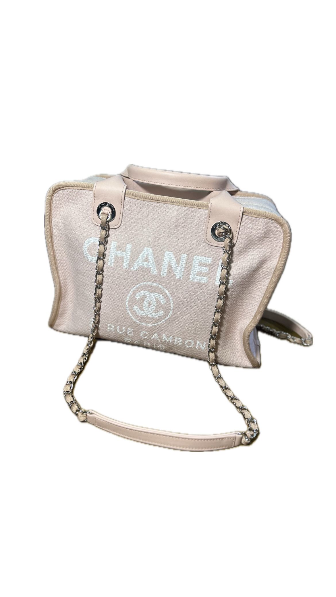 CHANEL Bowling Bag Mix Fiber "Beige"
