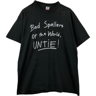 古着 90年代 フルーツオブザルーム FRUIT OF THE LOOM メッセージプリントTシャツ USA製 メンズXL相当 ヴィンテージ/eaa649666