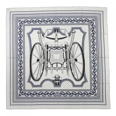 エルメス HERMES LES ROUES DE PHAETON BANDANA H244170S カレジェアン140 ショール