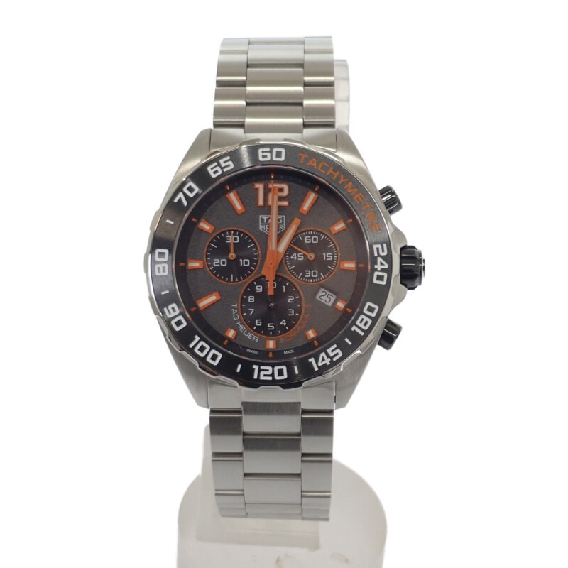 タグホイヤー TAG HEUER フォーミュラ1 クロノグラフ CAZ101AH.BA0842 腕時計 ステンレススチール シルバー クオーツ グレー文字盤 メンズ【中古】【Aランク】