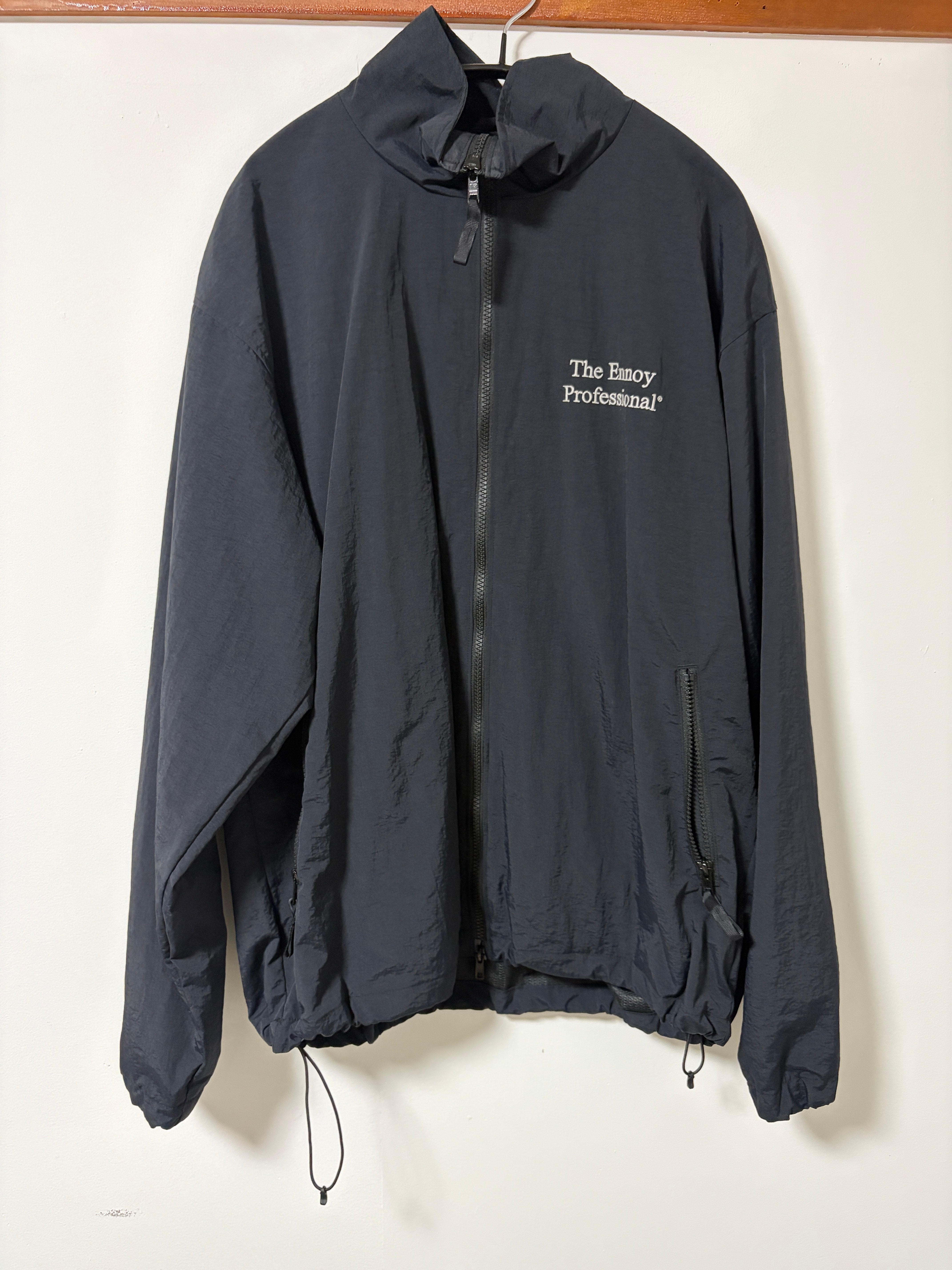 ENNOY 23AW Stylistshibutsu Nylon Track Suit Set Up Black × White AW23BRENJK02LP / AW23BRENPT04LP