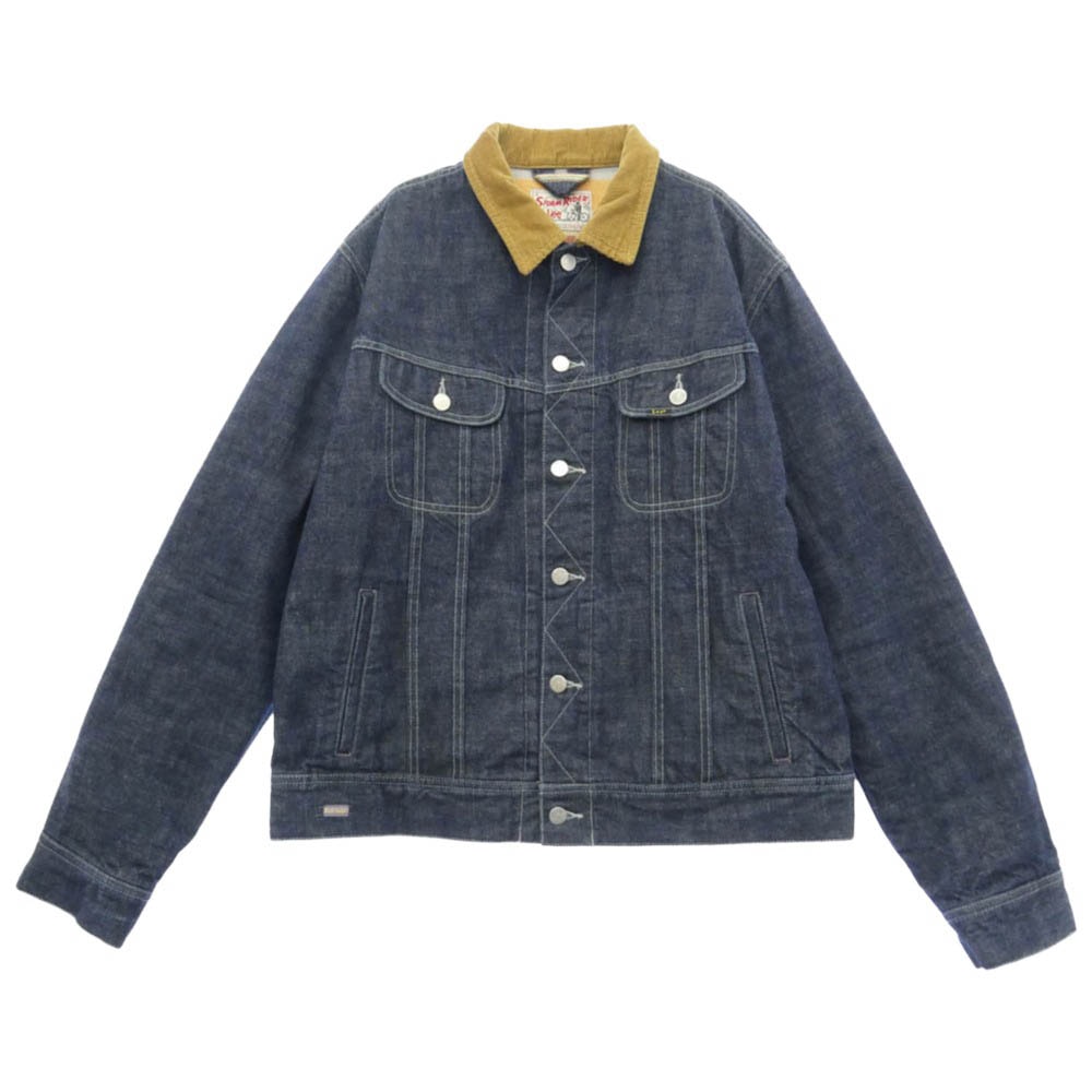 Paul Smith ポール・スミス Lee リー 25SS LB0583 STORM RIDER ストーム ライダー アンティーク ウォッシュ キルティング 襟コーデュロイ デニム ジャケット インディゴブルー系 XXL【美品】【中古】