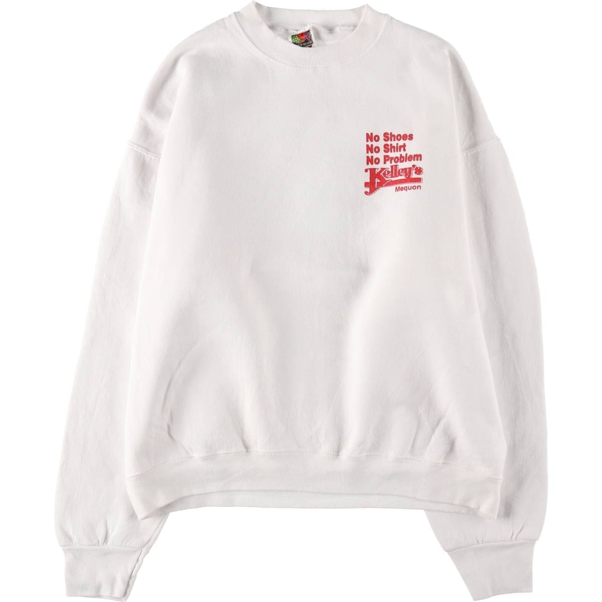 古着 90年代 フルーツオブザルーム バックプリント プリントスウェットシャツ トレーナー USA製 メンズXL相当 ヴィンテージ/eaa520704