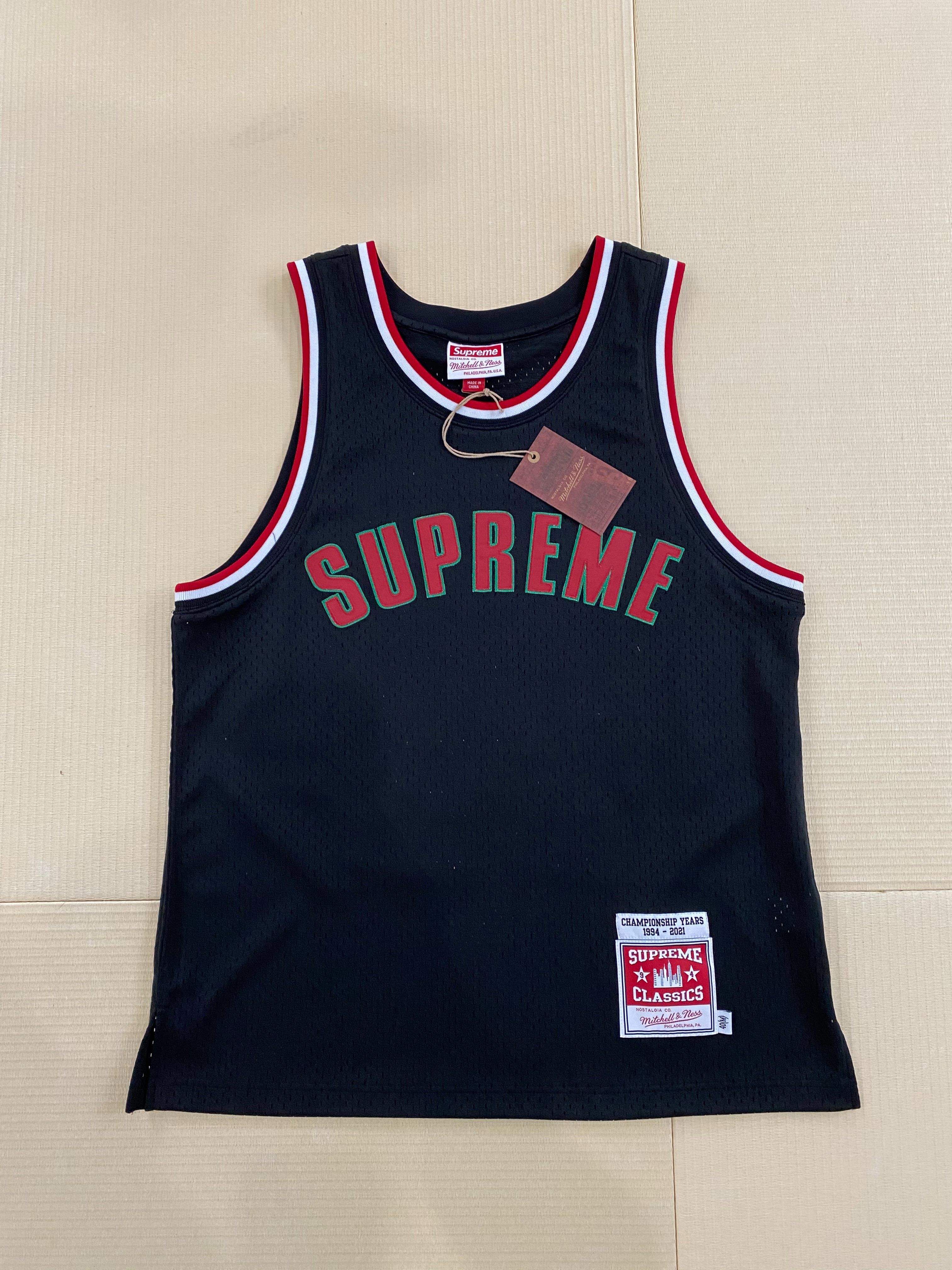 Supreme x Mitchell & Ness Basketball Jersey "Black"