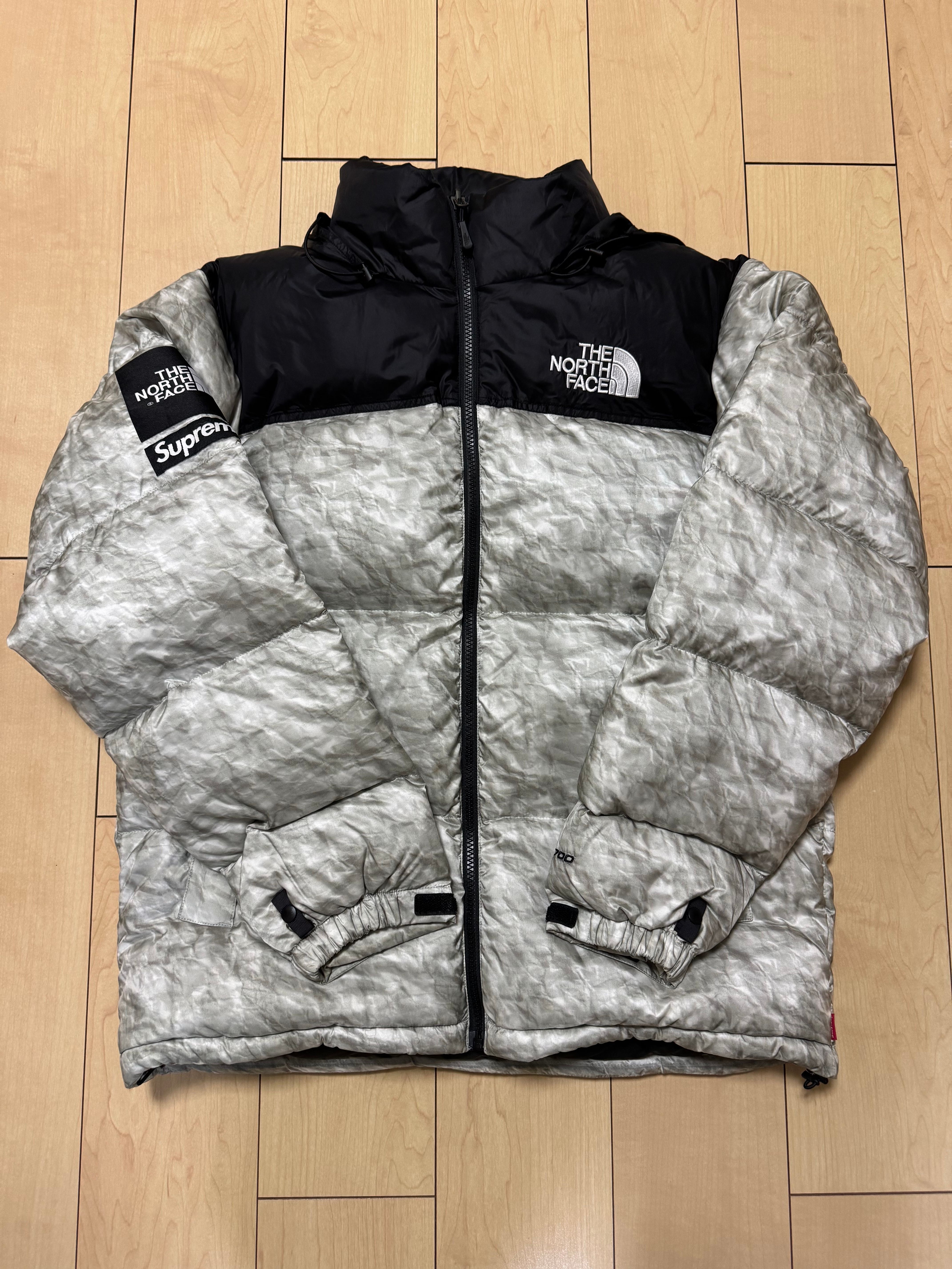 Supreme x The North Face Nuptse Jacket "White Paper Print"