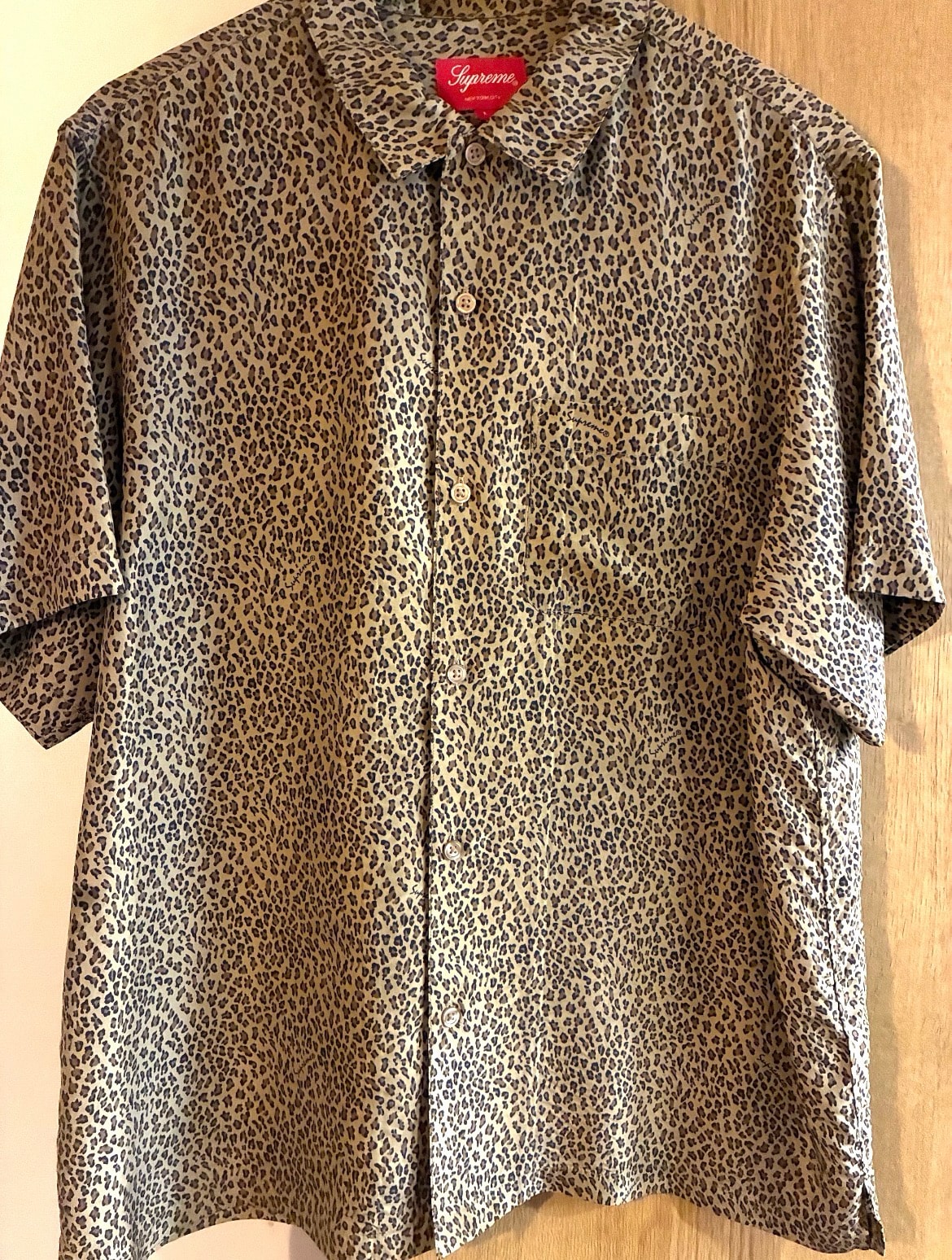 Supreme Leopard Silk S/S Shirt "Tan"