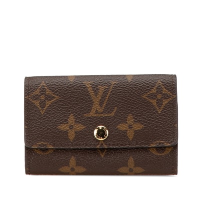 ルイ ヴィトン モノグラム ミュルティクレ6 キーケース M60701 ブラウン フューシャ PVC レザー レディース LOUIS VUITTON 【中古】