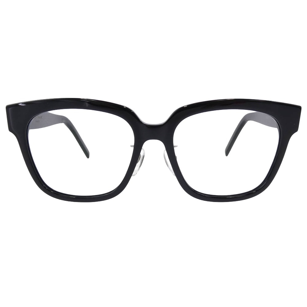 SAINT LAURENT サンローラン サングラス SL M40 002 イタリア製 ウェリントン サイド YSL ロゴ マーク メガネ 伊達メガネ アイウェア エンボス ロゴレザーケース付 ブラック系 54□18-140【中古】