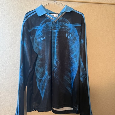 Kith x Lionel Messi x adidas Football Skeleton Goalkeeper Long Sleeve Tee "Black/Blue"
