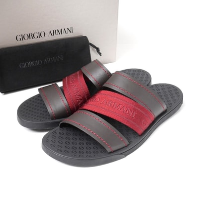 ■美品■Emporio Armani エンポリオ・アルマーニ サンダル サイズ8 スライドサンダル 靴 ブランド古着【中古】20260427/RA9287