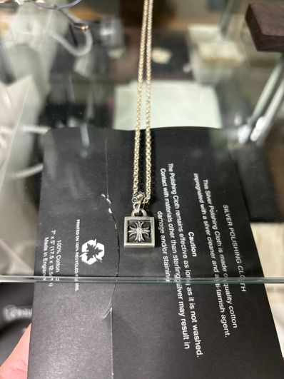 Chrome Hearts Framed CH Plus Charm "Silver"