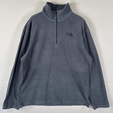 古着 ザ・ノースフェイス THE NORTH FACE フリーストレーナー ハーフジップ ワンポイントロゴ ポーラテック インナー L ブルー系 メンズ