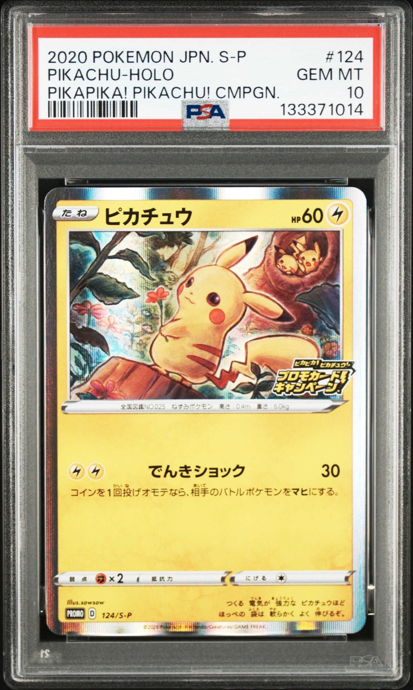 ピカチュウ: プロモ P [S-P 124](ピカピカ!ピカチュウ!プロモカードキャンペーン)