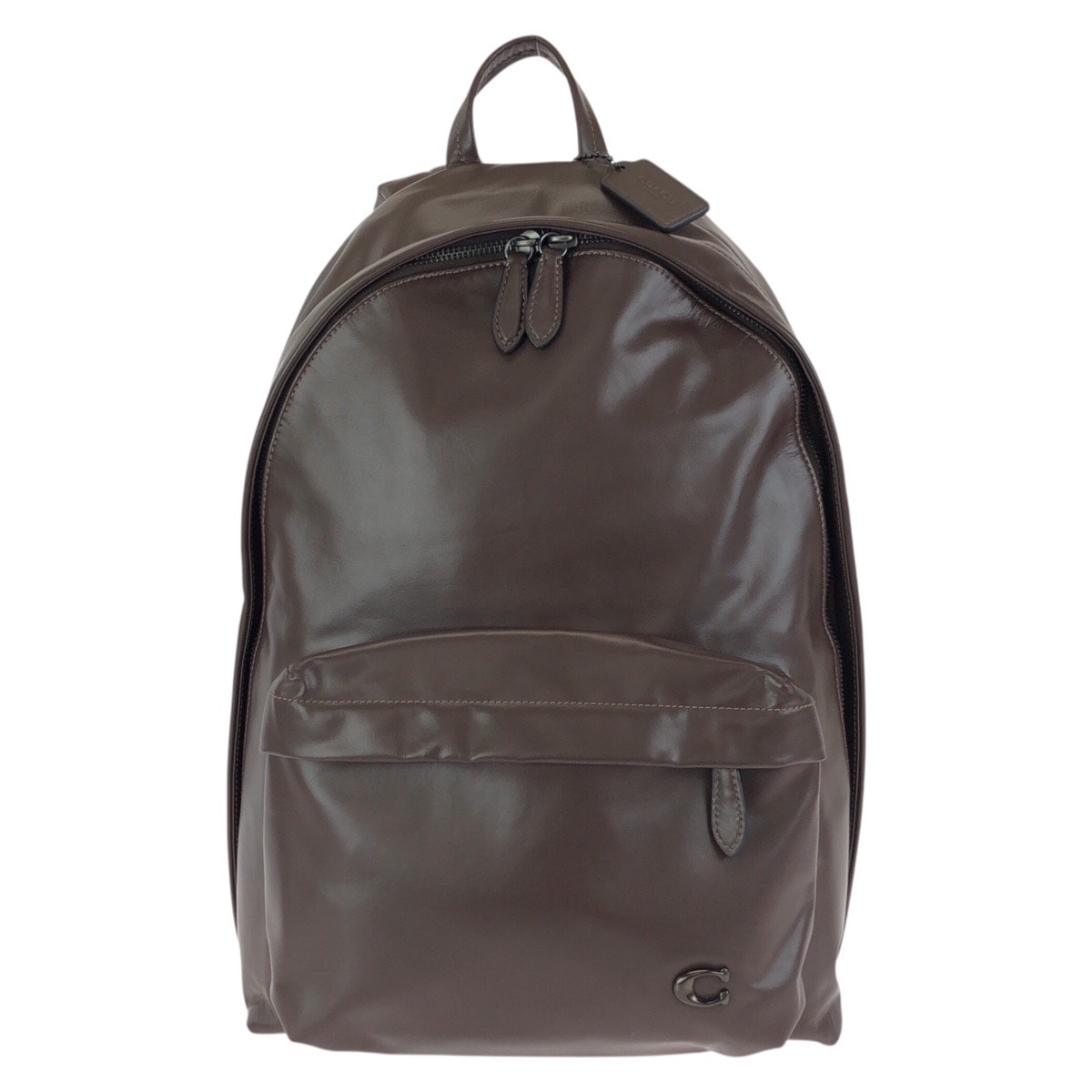 美品 COACH コーチ ホール バックパック ダークブラウン レザー リュックサック バックパック 602606 【中古】