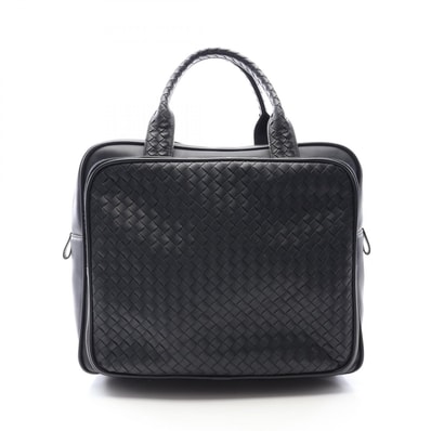 ボッテガヴェネタ BOTTEGA VENETA イントレチャート ビジネスバッグ バッグ レザー メンズ ブラック系 274546 V4651 【中古】
