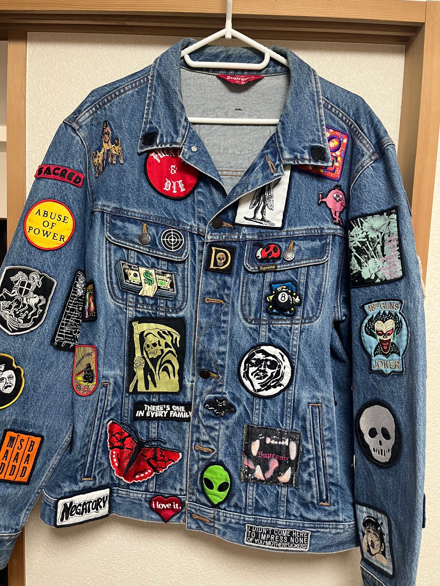 Supreme Patches Denim Trucker Jacket "Blue"