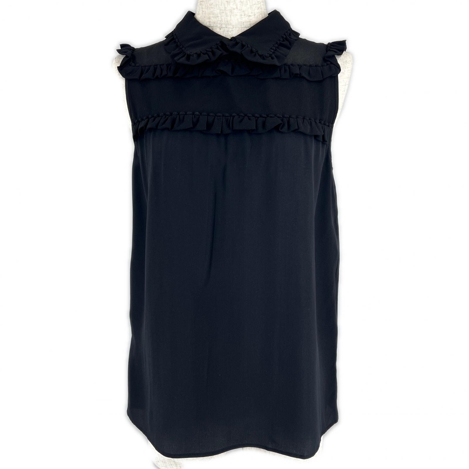 極美品 ミュウ ミュウ
 ブラウス ブラック レディース 40 MK1034