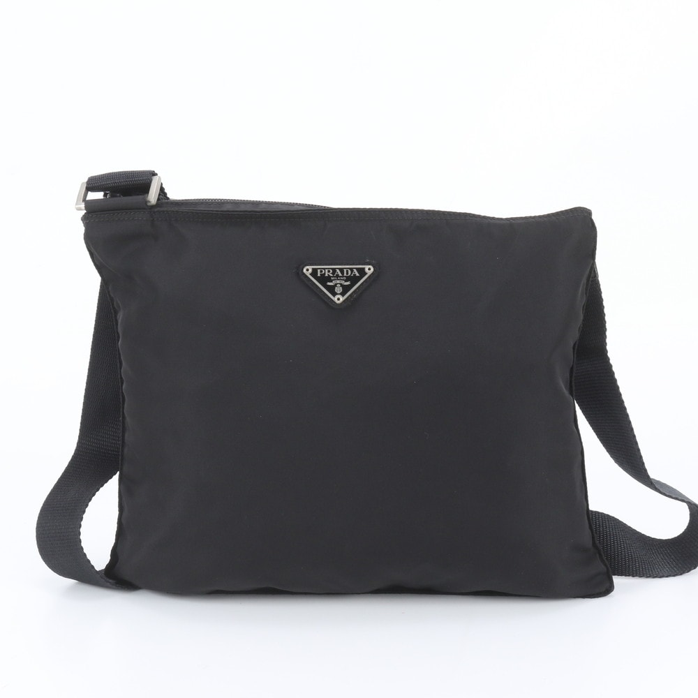 ■美品 プラダ テスート ナイロントライアングルロゴショルダーバッグ
