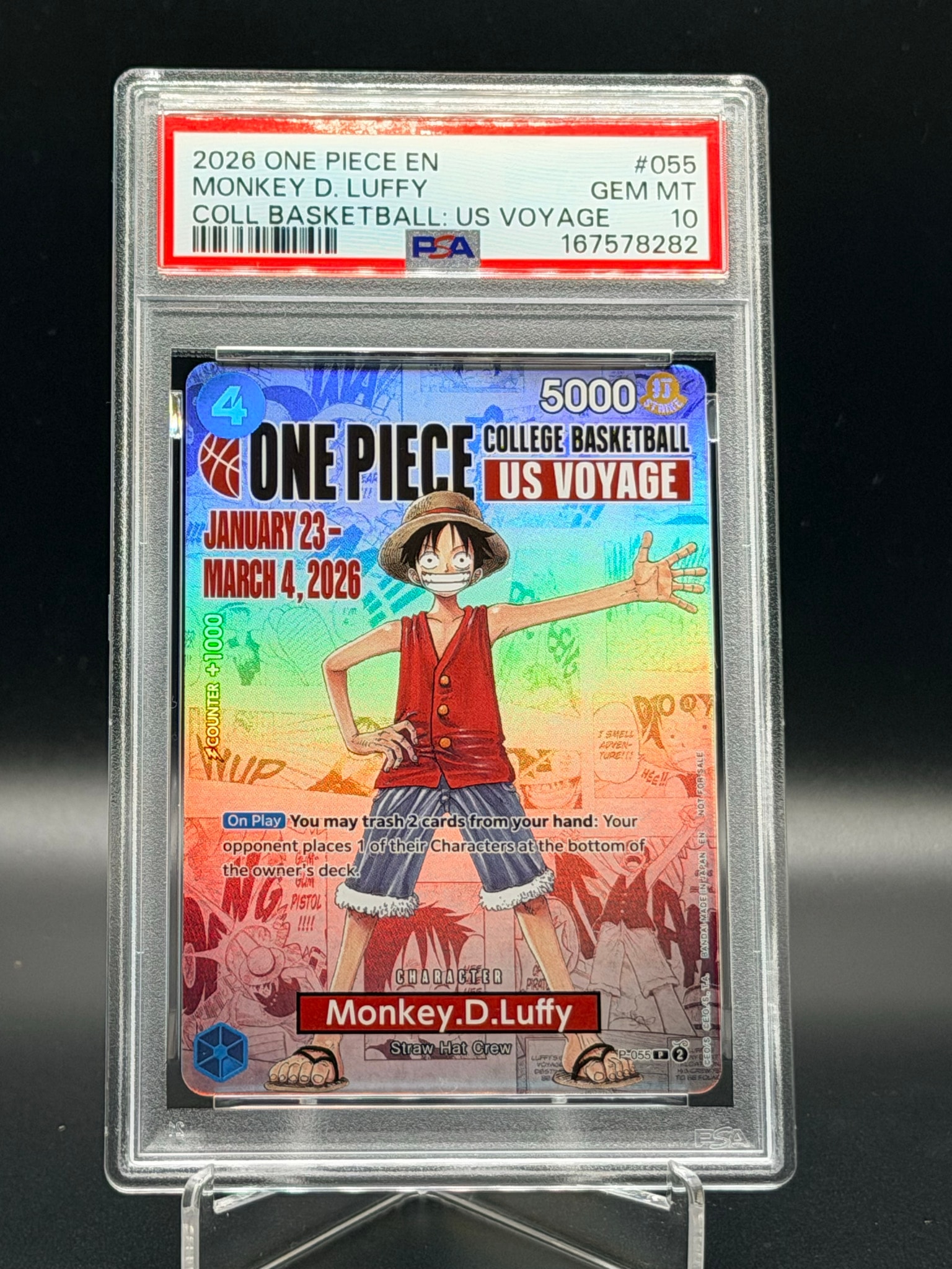 PSA10】モンキー・D・ルフィ：P (開封済) [P-055]【英語版