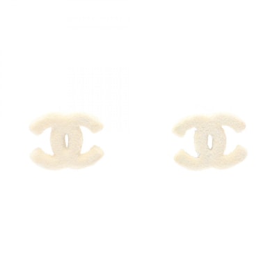シャネル CHANEL ココマーク ピアス ジュエリー ステンレススチール レディース アイボリー系 / シルバー系 【中古】