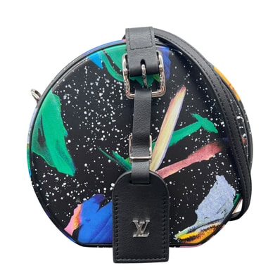 LOUIS VUITTON 希少 極美品 ルイヴィトン プティット ボワット シャポー M53798 2way ハンドバッグ ショルダーバッグ レザー ブラック マルチカラー ヴィトン LV Aランク 中古 鑑定済 ヴィトンバッグ