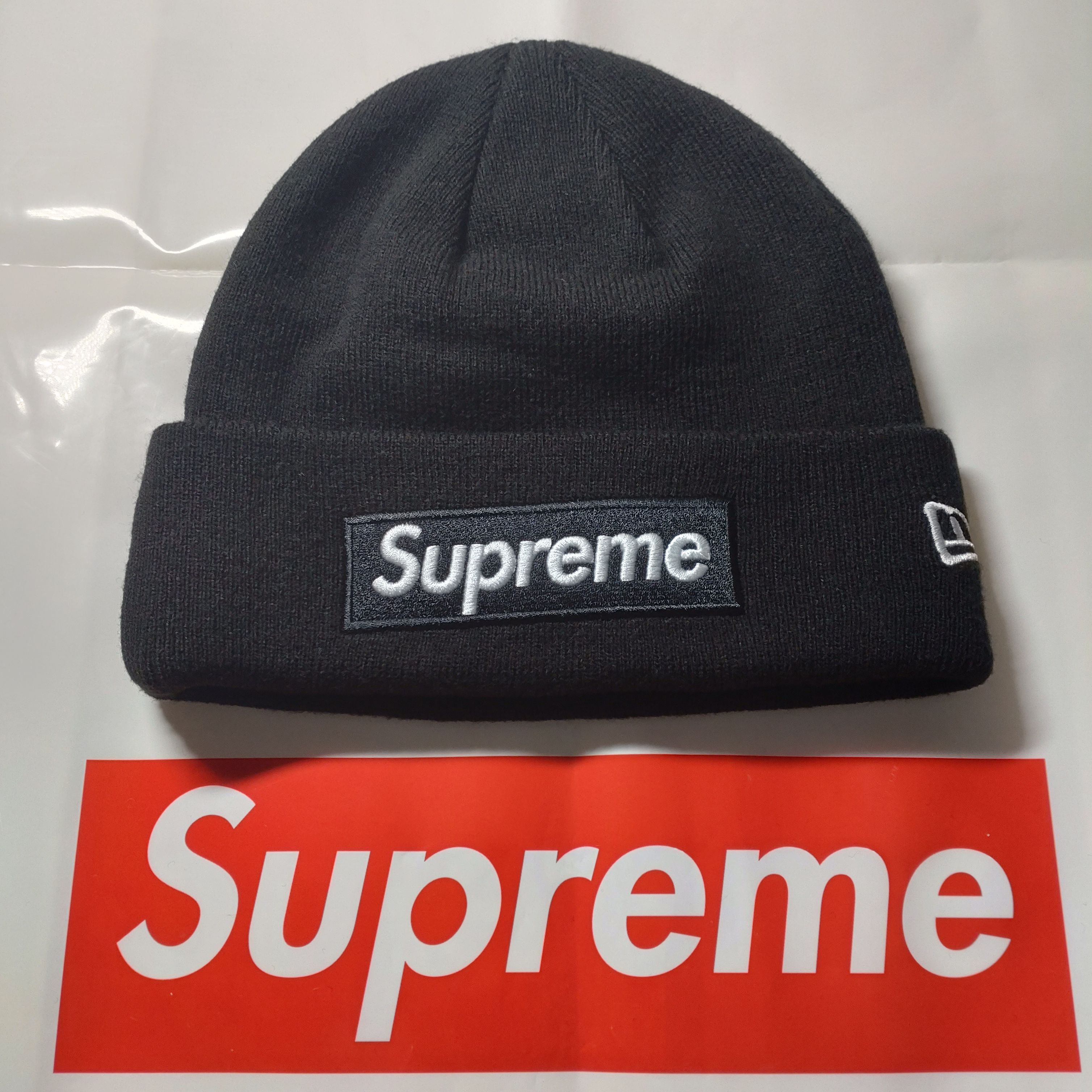 Supreme New Era® Box Logo Beanie "Black" (21FW)