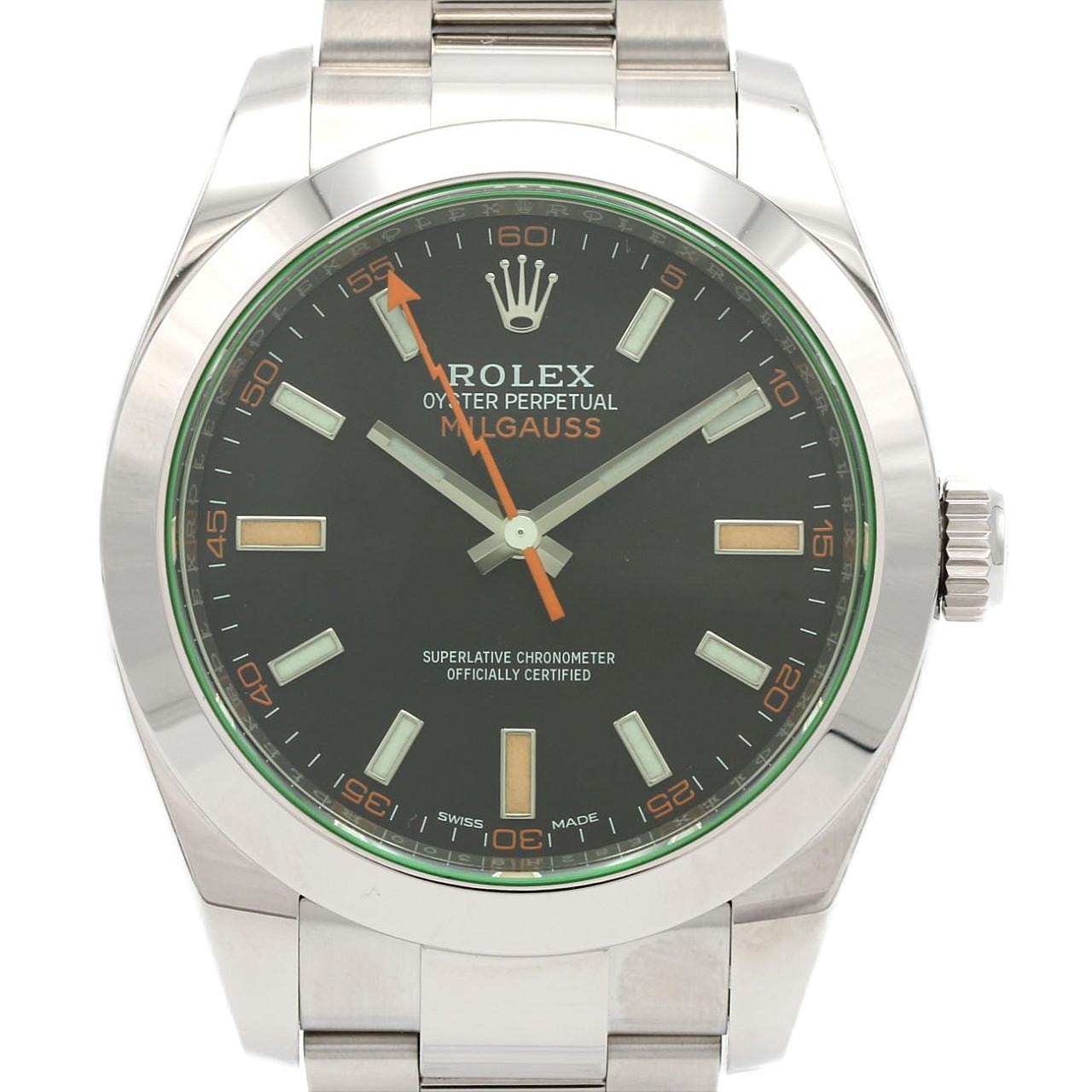 ロレックス ミルガウス 116400GV SS 自動巻 ランダム番