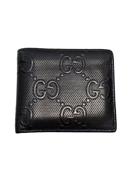GUCCI GG Embossed Coin Wallet "Black"