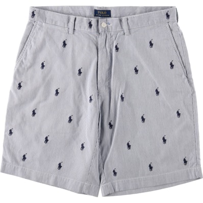 古着 ラルフローレン Ralph Lauren POLO RALPH LAUREN ストライプ柄 コットンショーツ ショートパンツ メンズw34相当/eaa579825