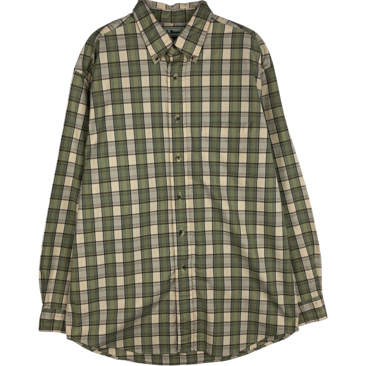 古着 90~00年代 エルエルビーン L.L.Bean 長袖 ボタンダウンチェックシャツ メンズM相当 ヴィンテージ/eaa643028