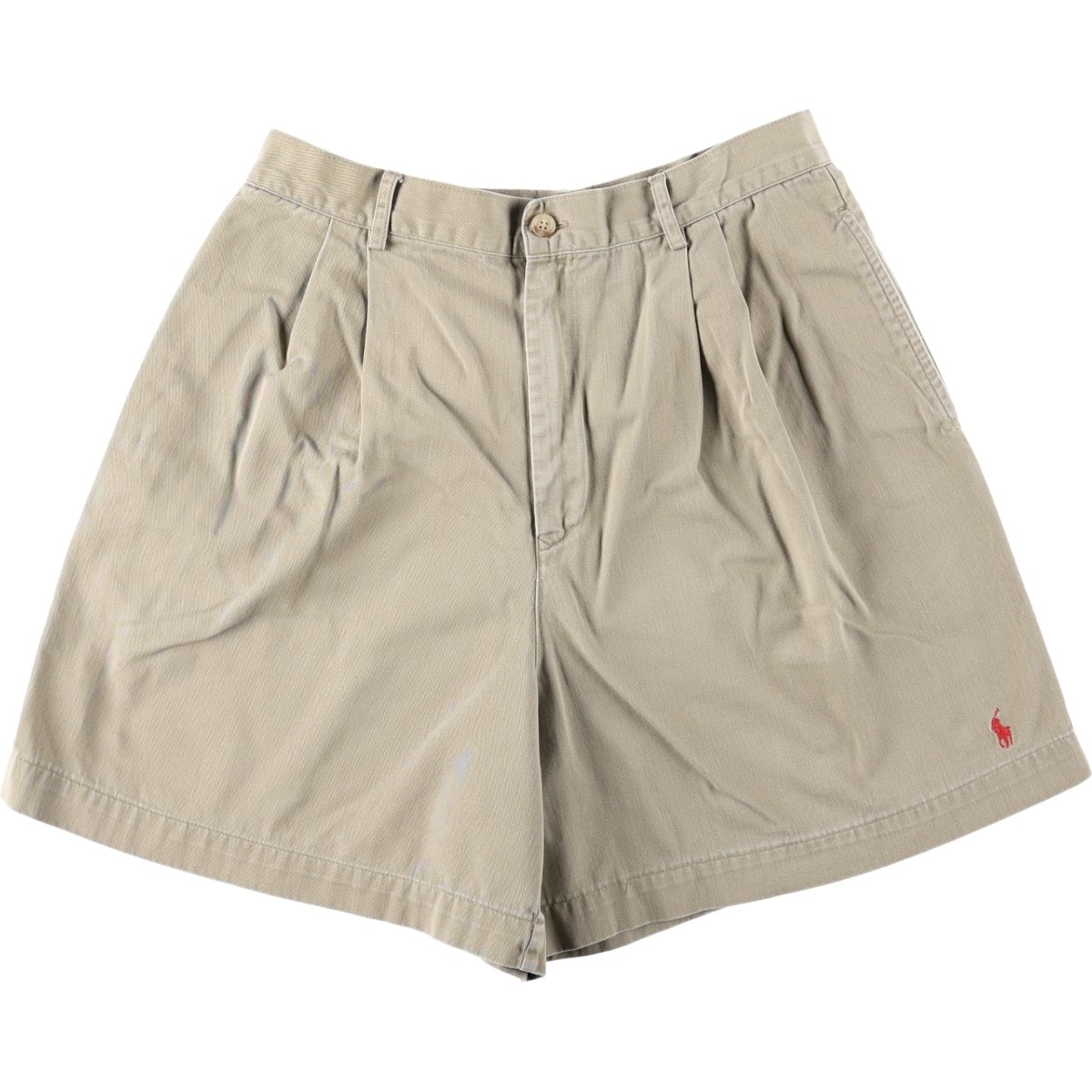 古着 ラルフローレン Ralph Lauren ツータック チノショーツ ショートパンツ USA製 レディースL(w30)相当/eaa681279