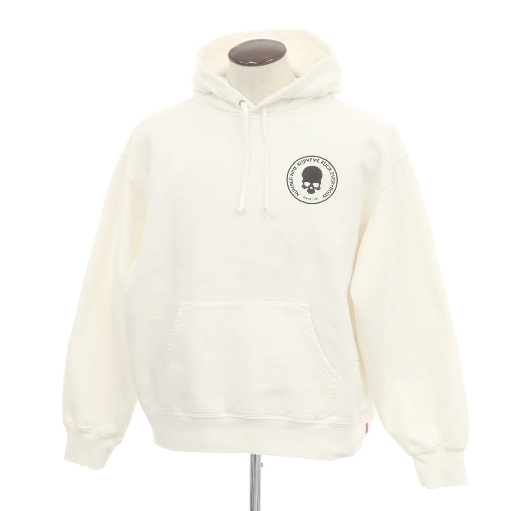 【中古】シュプリーム Supreme × Number (N)ine 2025年秋冬 Hooded Sweatshirt パーカー ホワイト【サイズL】【メンズ】