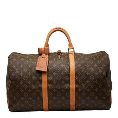 ルイ ヴィトン モノグラム キーポル50 ボストンバッグ M41426 ブラウン PVC レザー レディース LOUIS VUITTON 【中古】