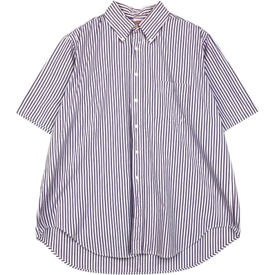 古着 80~90年代 ブルックスブラザーズ Brooks Brothers Est.1818 半袖 ボタンダウン ストライプシャツ USA製 メンズXL相当 ヴィンテージ/eaa623502