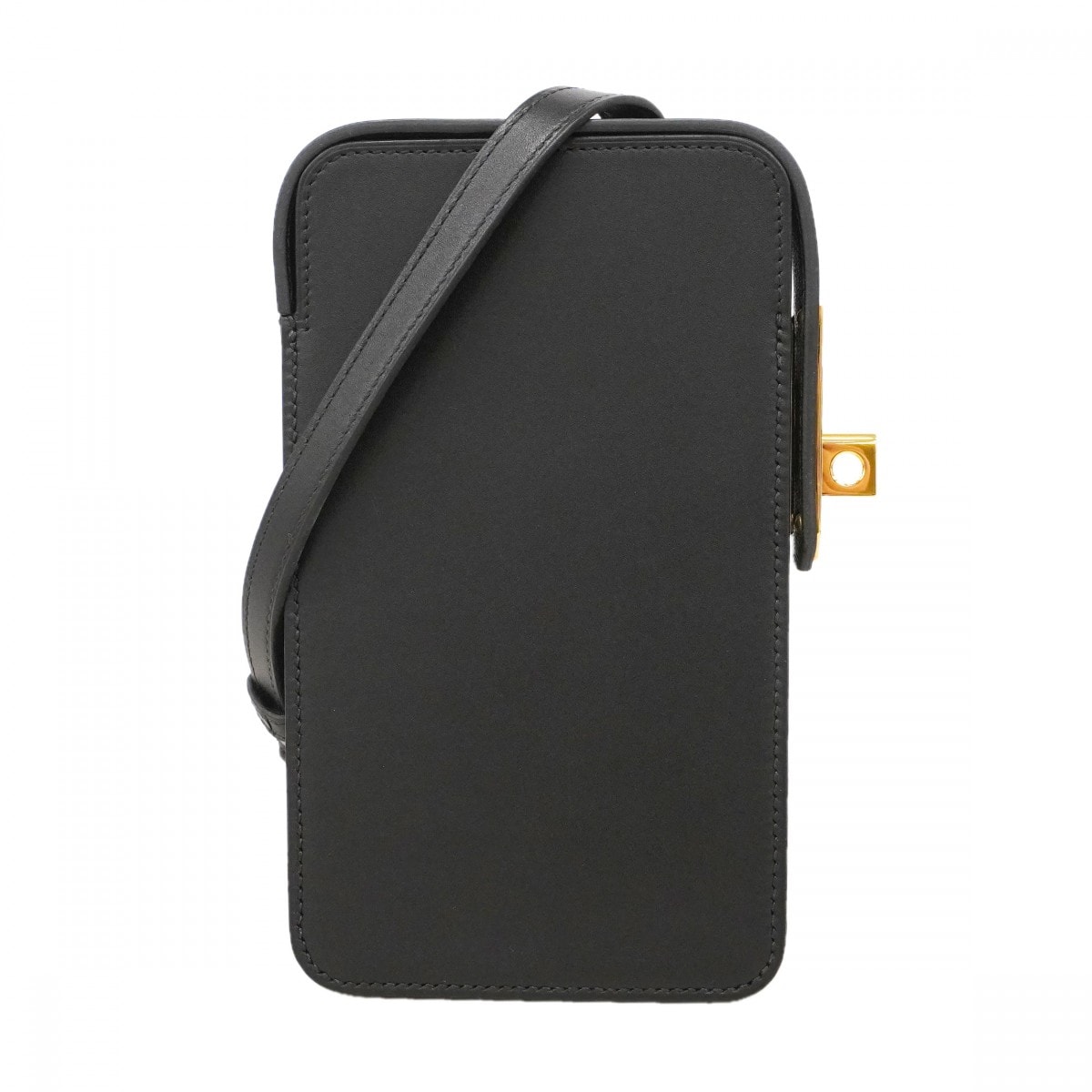 【6db1724】エルメス ショルダーバッグ アカボックス ボックスカーフ ブラック ゴールド金具 B刻印【中古】レディース