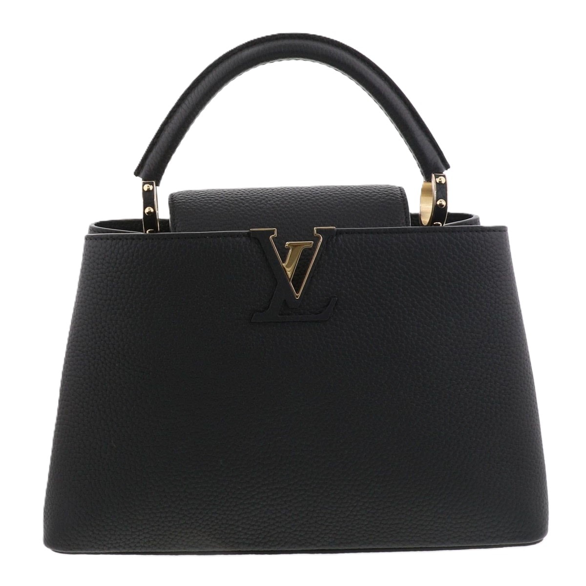 【値下げ】 LOUIS VUITTON ルイ・ヴィトン カプシーヌ MM ハンドバッグ M24727 レザー ブラック  レディース【中古】