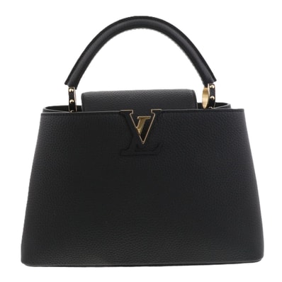 【値下げ】 LOUIS VUITTON ルイ・ヴィトン カプシーヌ MM ハンドバッグ M24727 レザー ブラック レディース【中古】