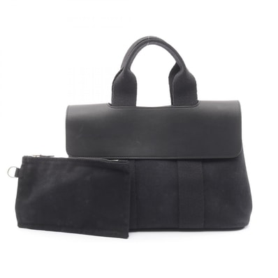 エルメス HERMES ヴァルパライソPM ハンドバッグ バッグ レザー トワルシェブロン トワルシェブロン レディース ブラック系 【中古】