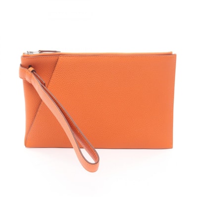 エルメス HERMES カバ ヴェルティージュ24 セカンドバッグ クラッチバッグ バッグ レザー トゴ トゴ オレンジ B刻印(2023年製造) レディース オレンジ系 【中古】