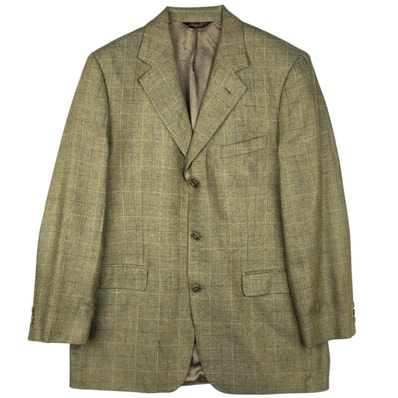 古着 ブルックスブラザーズ Brooks Brothers チェック柄 シルクテーラードジャケット メンズL相当/eaa644002