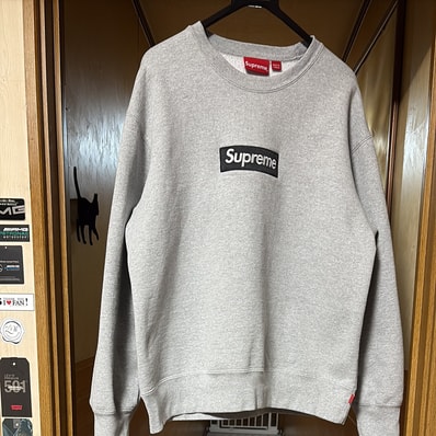 Supreme Box Logo Crewneck "Heather Grey" (22FW)