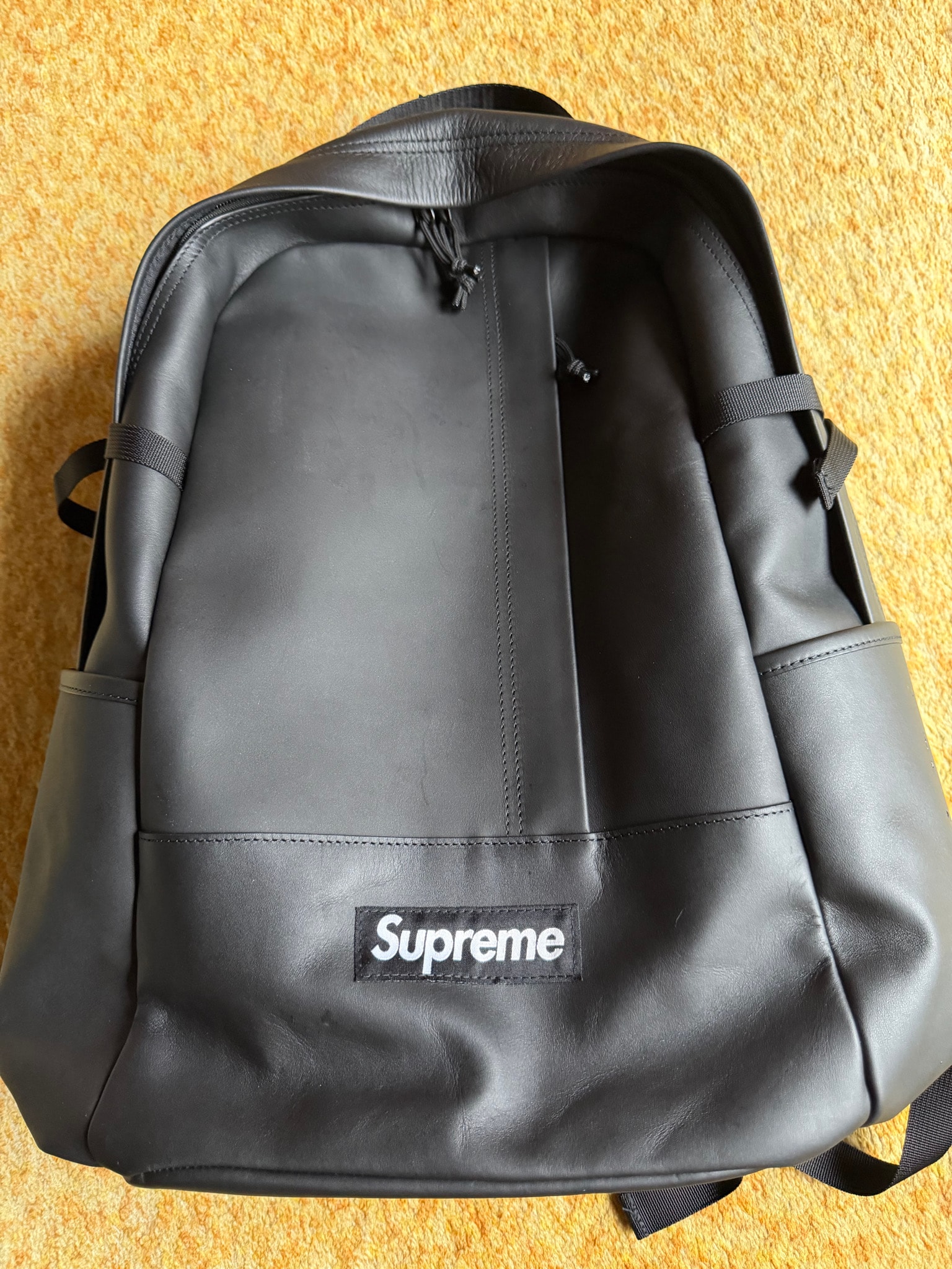 Supreme Leather Backpack "Black"