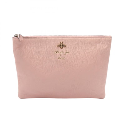 グッチ GUCCI アニマリエ ビー セカンドバッグ クラッチバッグ バッグ レザー レディース ピンク系 460187 【中古】