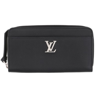 LOUIS VUITTON ルイ・ヴィトン ジッピー ロックミー 長財布 M62622 レザー ブラック シルバー金具 レディース【中古】