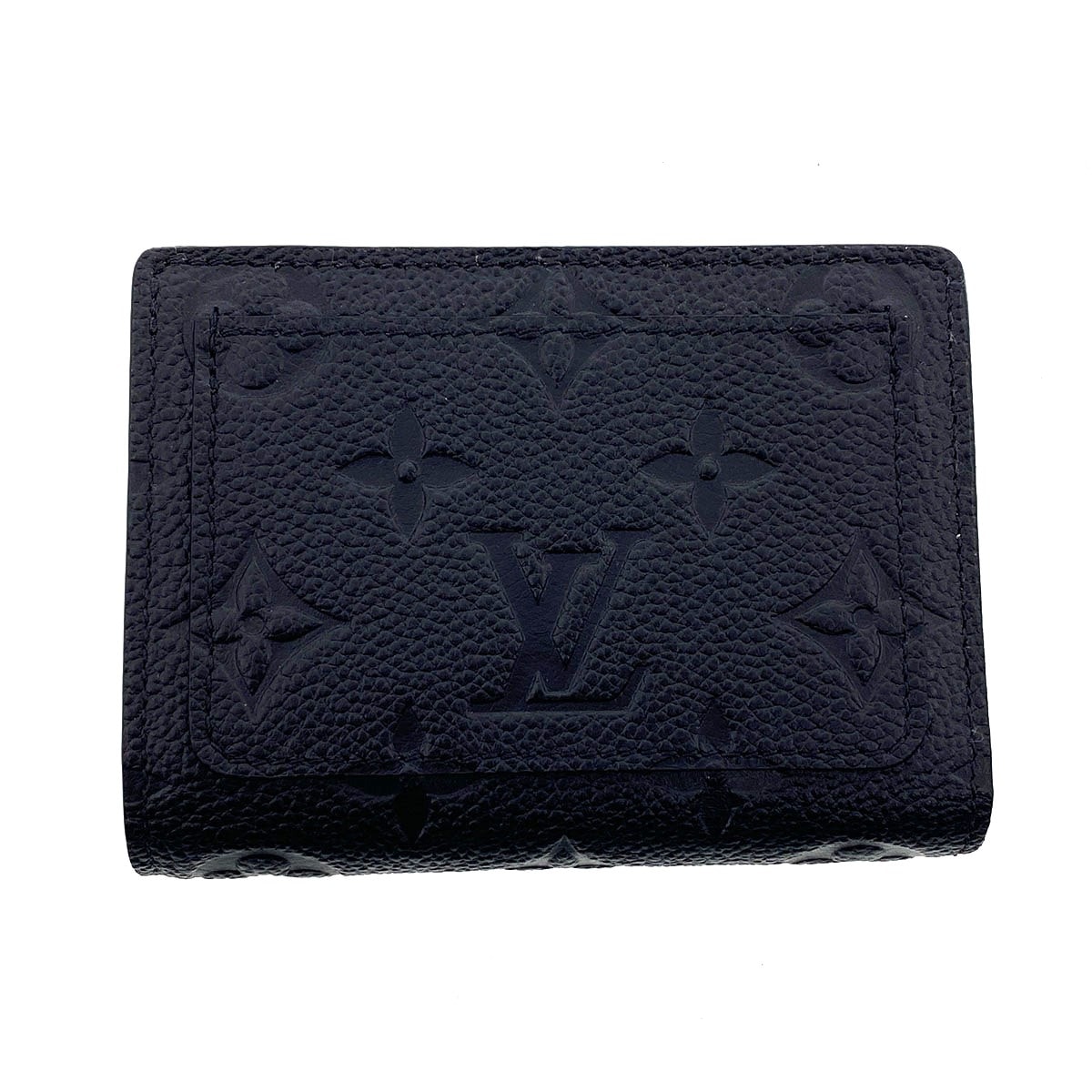 LOUIS VUITTON ルイ・ヴィトン ポルトフォイユ クレア 二つ折り財布 M80151 モノグラムアンプラント ブラック ゴールド金具  レディース【中古】