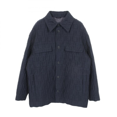 フェンディ FENDI FFエンボス シャツブルゾン 衣料品 アウター ウール ナイロン コットン / ポリエステル メンズ ネイビー系 FW1286AQMO 【中古】