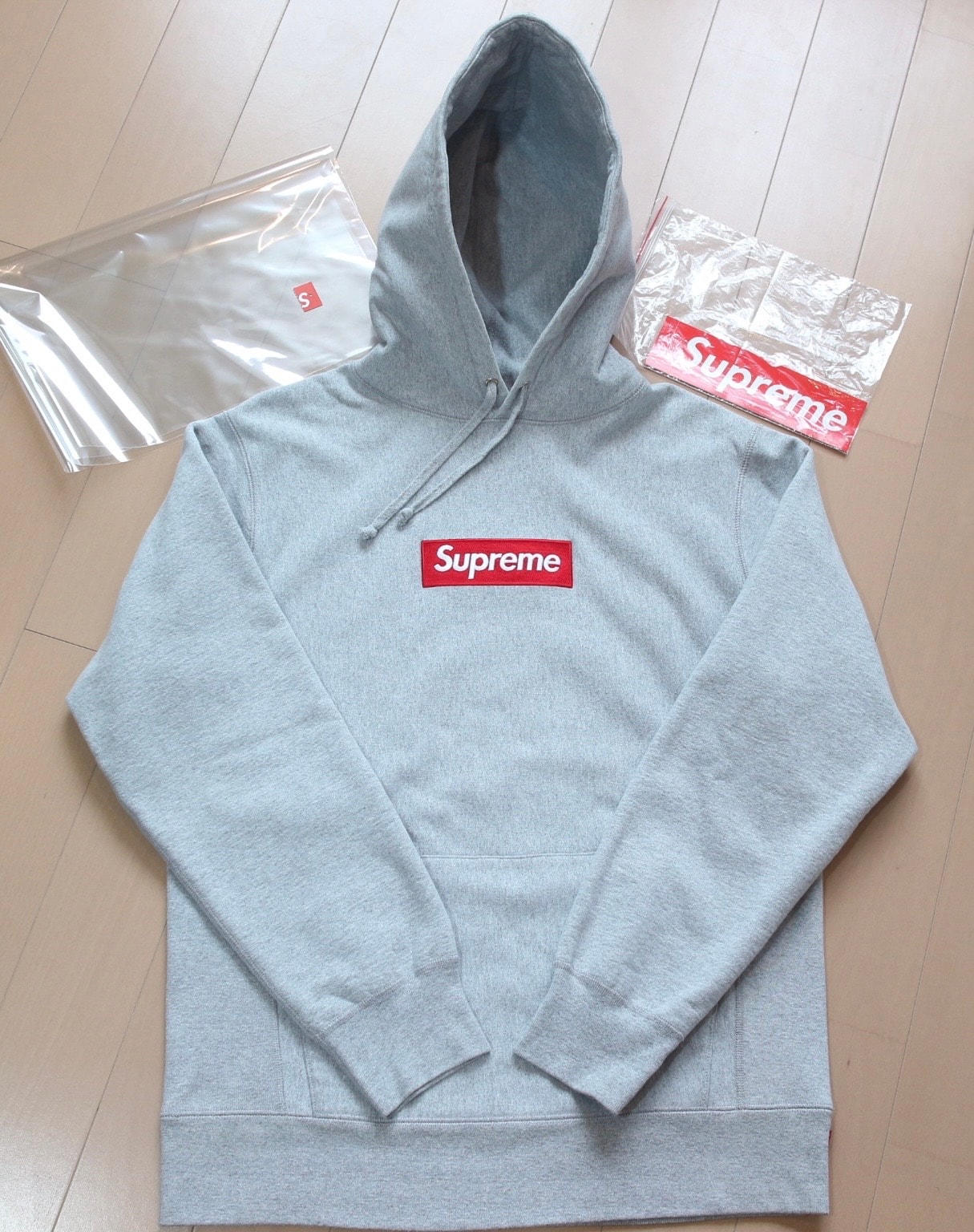 Supreme Box Logo Hooded Sweatshirt "Heather Grey" (16FW)