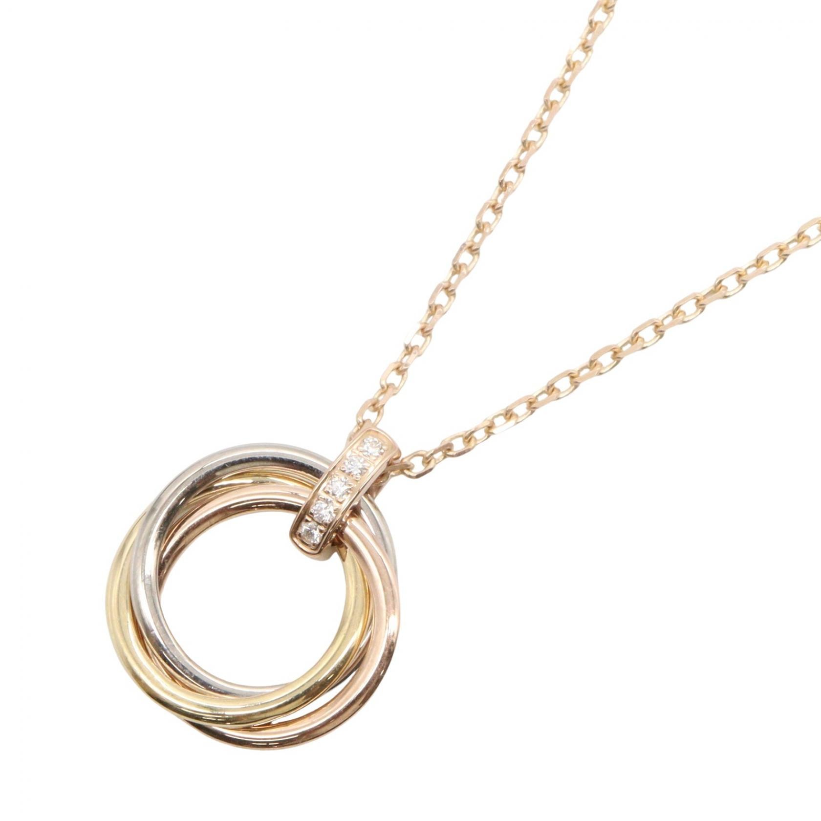 カルティエ CARTIER トリニティ ダイヤ ネックレス ミディアム ネックレス ジュエリー K18(イエローゴールド) K18WG(ホワイトゴールド) K18PG(ピンクゴールド) / ダイヤモンド レディース ゴールド系 / シルバー系