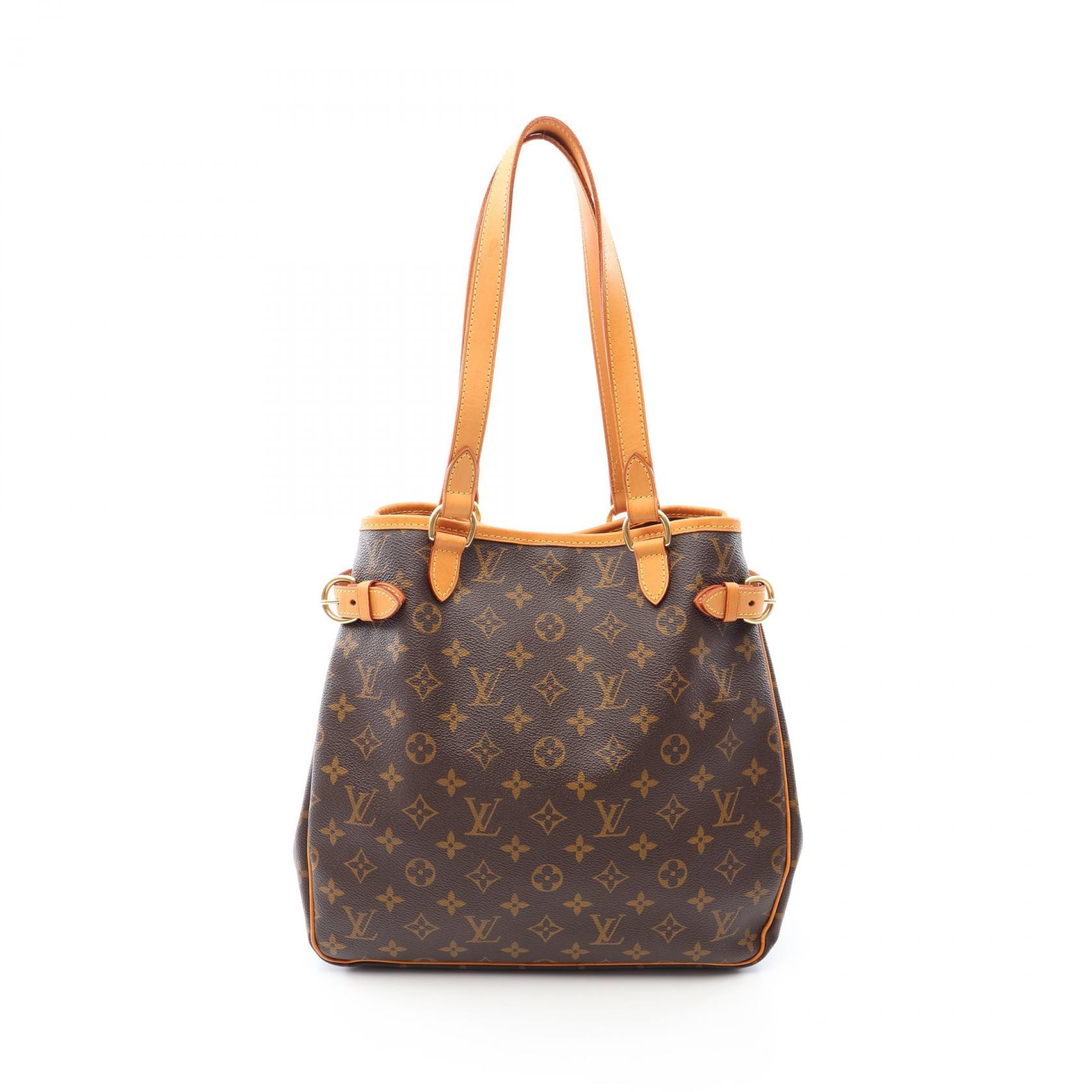 ルイ・ヴィトン LOUIS VUITTON バティニョール ヴェルティカル モノグラム トートバッグ バッグ PVCコーティングキャンバス レザー レディース ブラウン系 M51153 【中古】